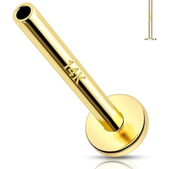 Melighting 14K Gold Threadless Cartilage Earring