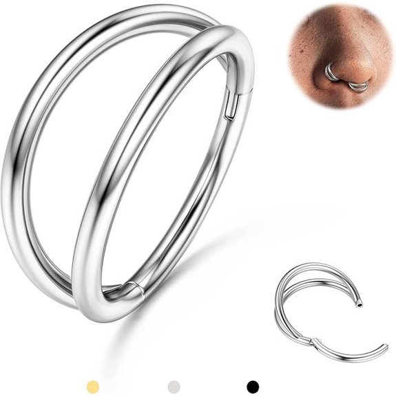 BodyBonita Hoop Nose Ring Septum Clicker Jewelry