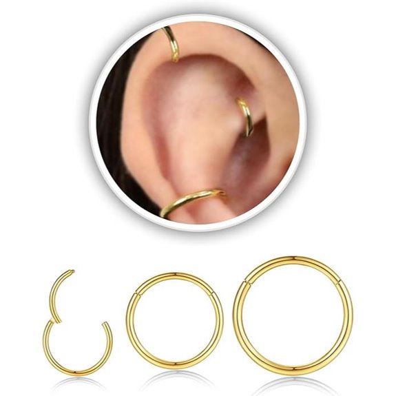 Hypoallergenic Nose Rings and Studs Set for Piercing