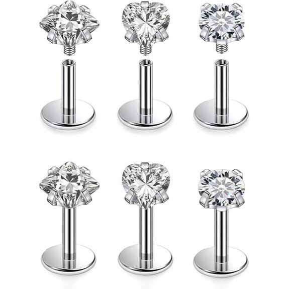 Cisyozi Titanium Nose Rings Hypoallergenic Piercings for Sensitive Skin