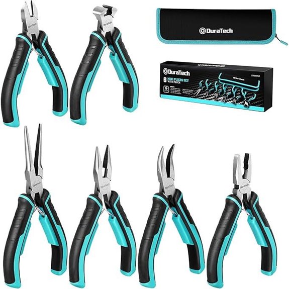 DURATECH 6-Piece Jewelry Pliers Set for Crafts and Repairs
