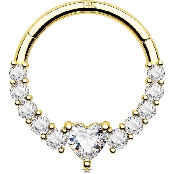 Jewseen 14K Gold Septum & Cartilage Hoop Earrings