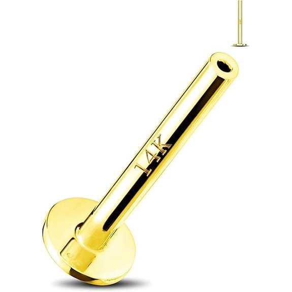 Jewseen 14K Gold Threadless Replacement Post (Various Sizes) (Various Sizes)