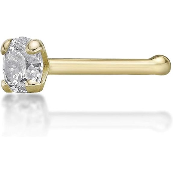 Lavari Lab Grown Diamond Nose Stud in Gold