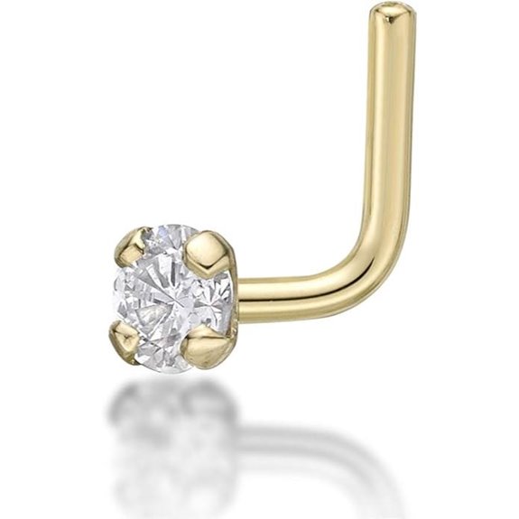 Lavari Lab Grown Diamond Nose Stud in White Gold