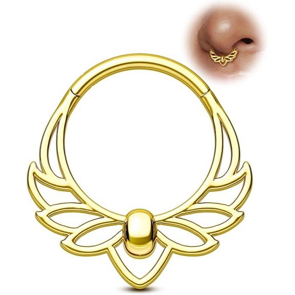 COCHARM Lotus Septum Rings for Women