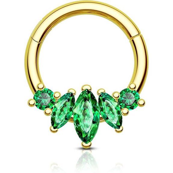 COCHARM Lotus Septum Rings with CZ Jewelry