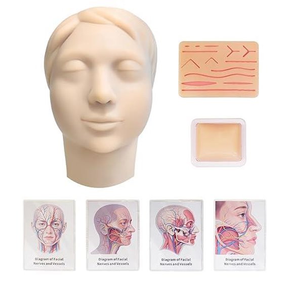 Injection Training Mannequin Face Model for Medical Practice