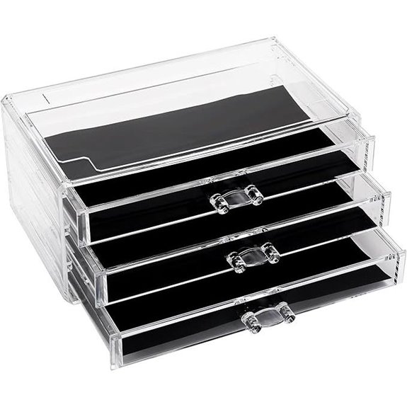 Sea Team Clear Makeup Organizer with Drawers
