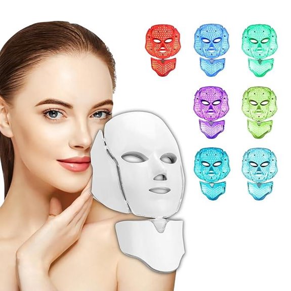 LED Face Mask Light Therapy with 7 Colors