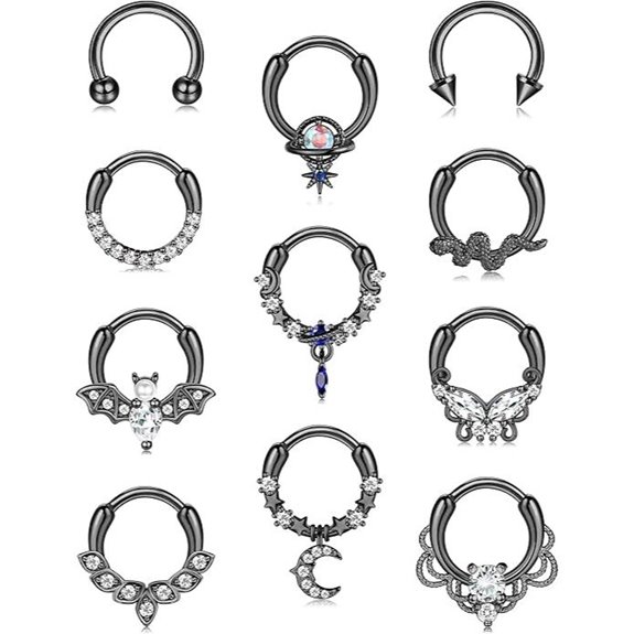 FASACCO Septum Rings Snake Butterfly Jewelry