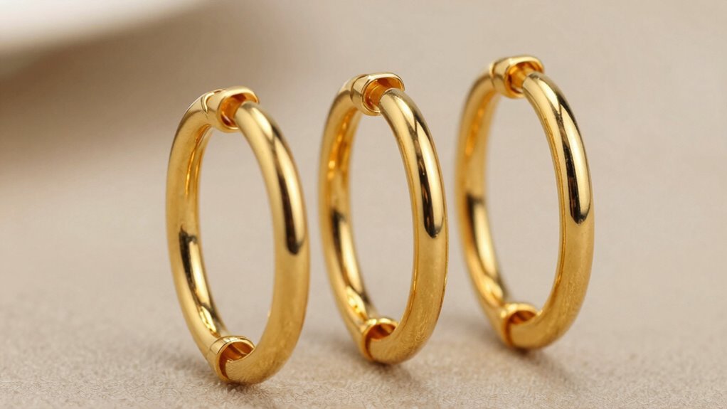 solid gold hoop earrings