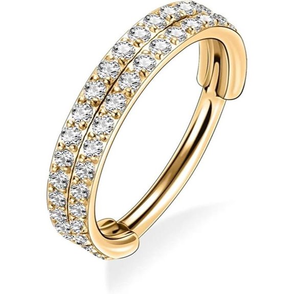 Yrogcu Stainless Steel Hoop Nose Ring (Multiple Sizes)