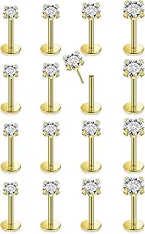 16G-20G Stainless Steel Nose and Cartilage Piercing Jewelry