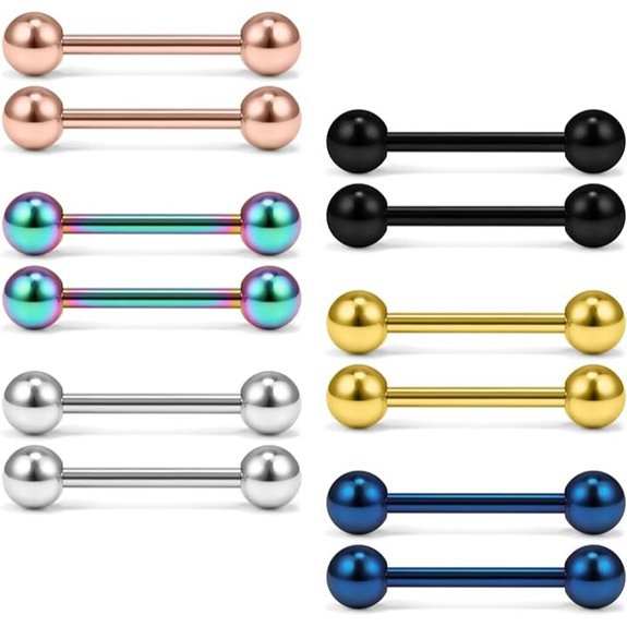 Ruifan Stainless Steel Tongue Nipple Shield Barbell