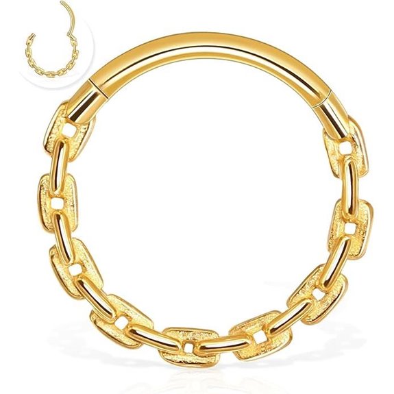 Surgical Steel Cartilage Hoops with Chains Jewelry