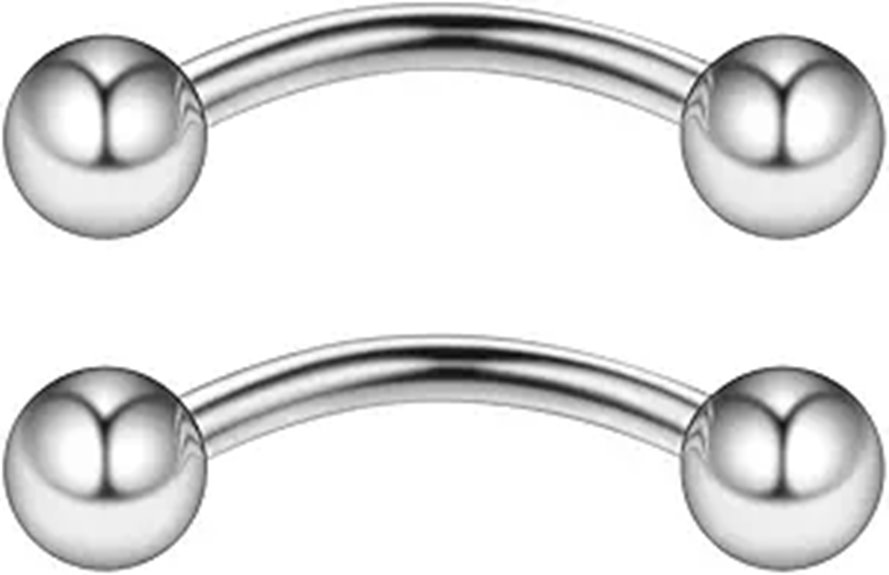 Ruifan Surgical Steel Eyebrow and Body Piercing Jewelry