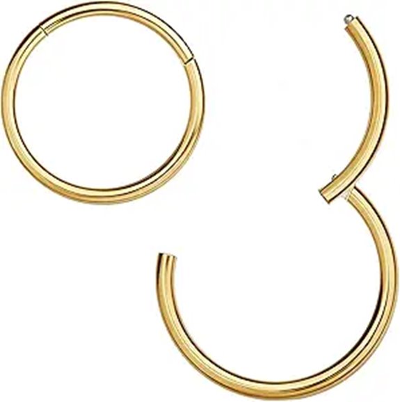 MissNity Surgical Steel Hinged Nose Rings (6-10mm)