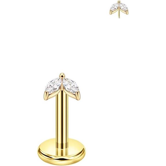 FANSING Surgical Steel Butterfly Labret Stud with Zirconias