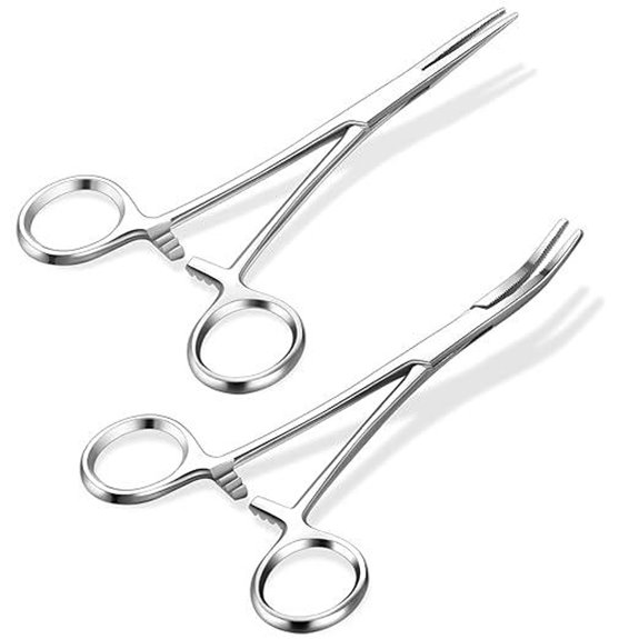 BBTO Hemostat Forceps Set (Straight & Curved 2 Pcs)