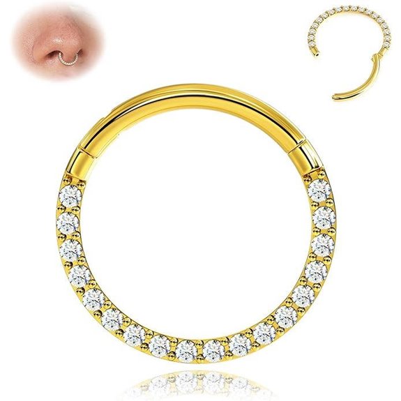 BodyBonita CZ Septum Rings in Surgical Steel