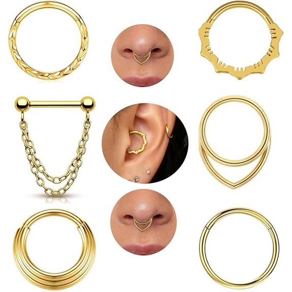 TIANCI Septum Rings 16G Surgical Steel Nose Jewelry
