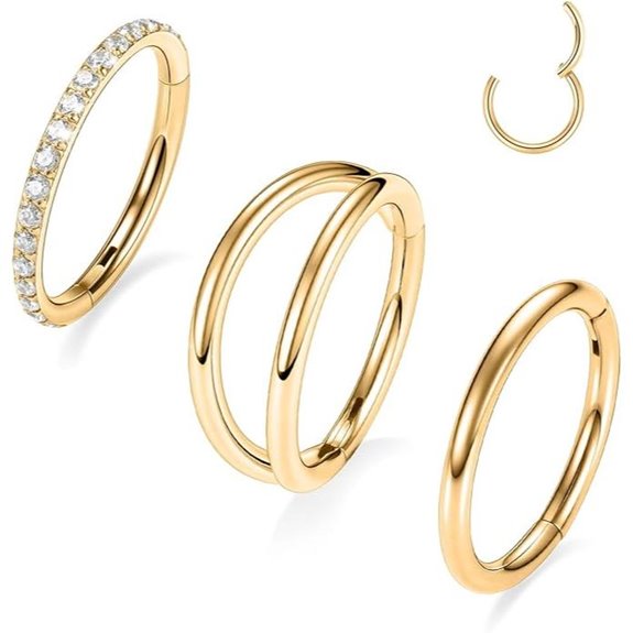 3pcs Surgical Steel Nose Ring Set