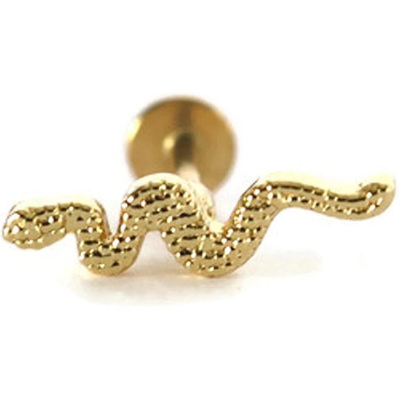 Sterling Silver Tiny Snake Labret Earring (USA)