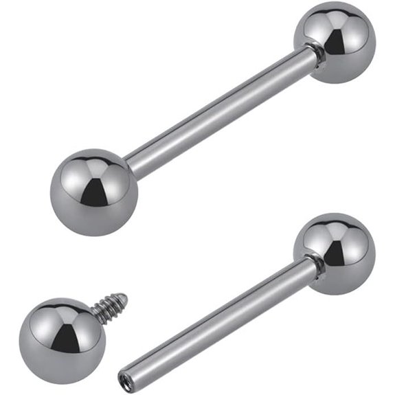 FINE4U 14G Titanium Body Piercing Jewelry