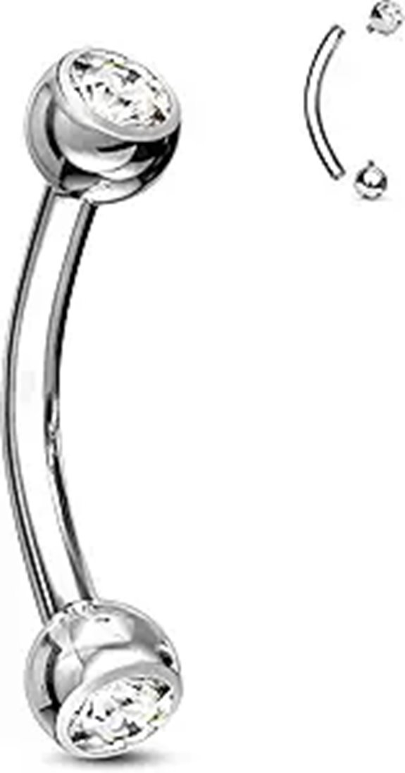 COCHARM G23 Titanium Belly Button Rings (Various Sizes)