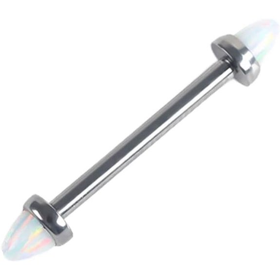 Titanium Bullet Opal Nipple Barbell Body Piercing Jewelry