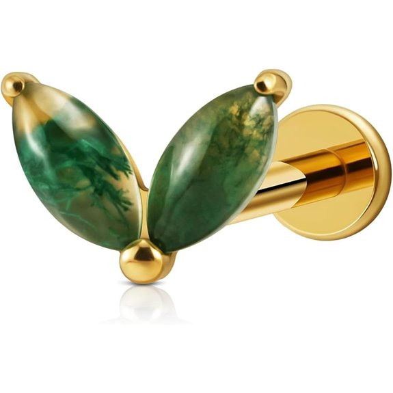 FINE4U Titanium Piercing Jewelry for Cartilage Ears