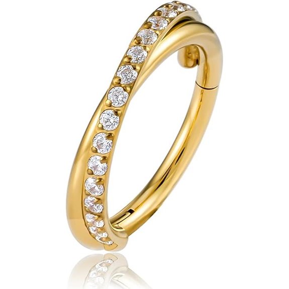 FINE4U Titanium Cartilage Hoop Earrings for Piercing