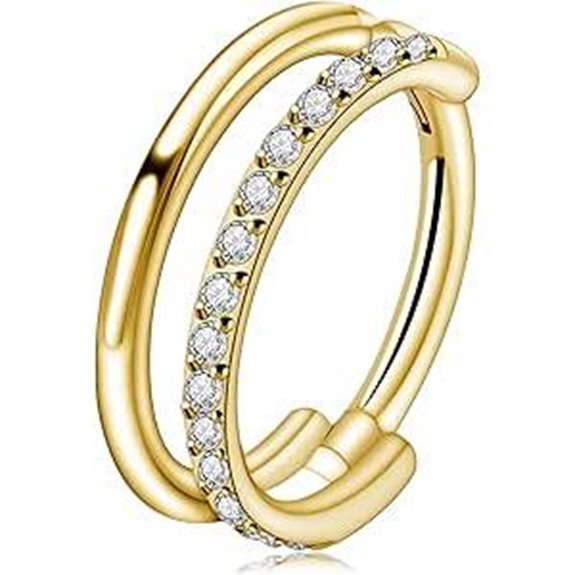 FINE4U Titanium Cartilage Hoop Earrings (8mm-12mm)