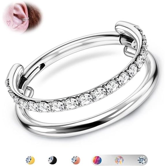 BodyBonita Titanium Cartilage Hoop Earrings (8mm-12mm)