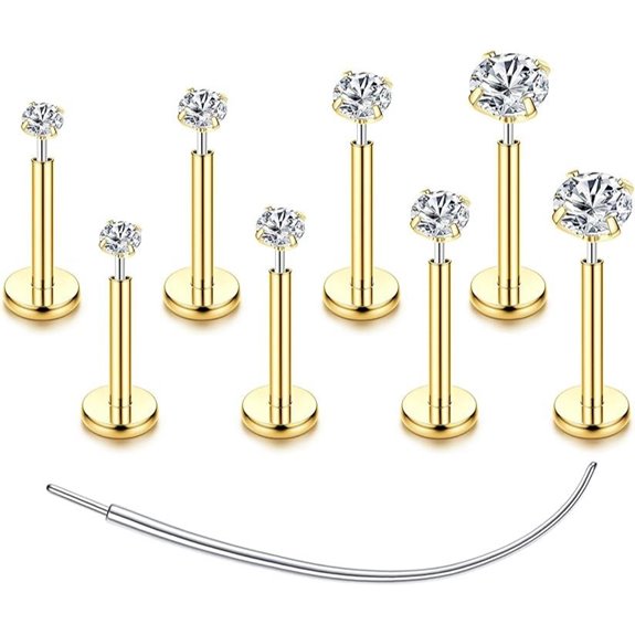 Titanium Threadless Piercing Kit for Cartilage & Nose