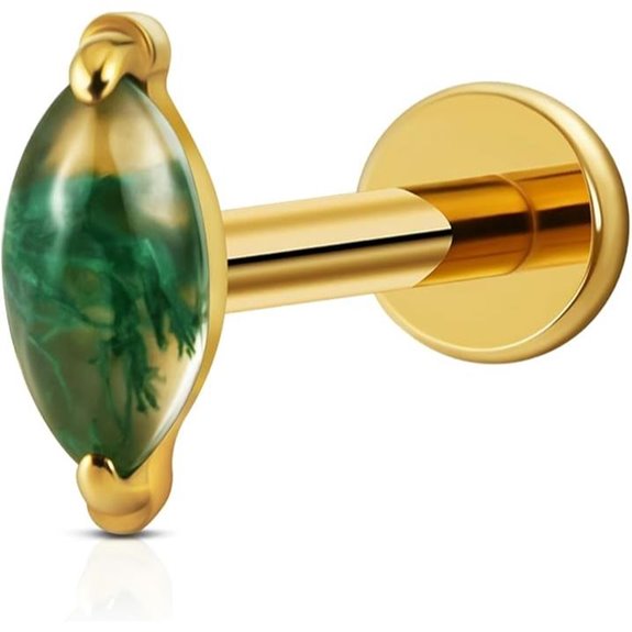 FINE4U Titanium Piercing Jewelry for Cartilage