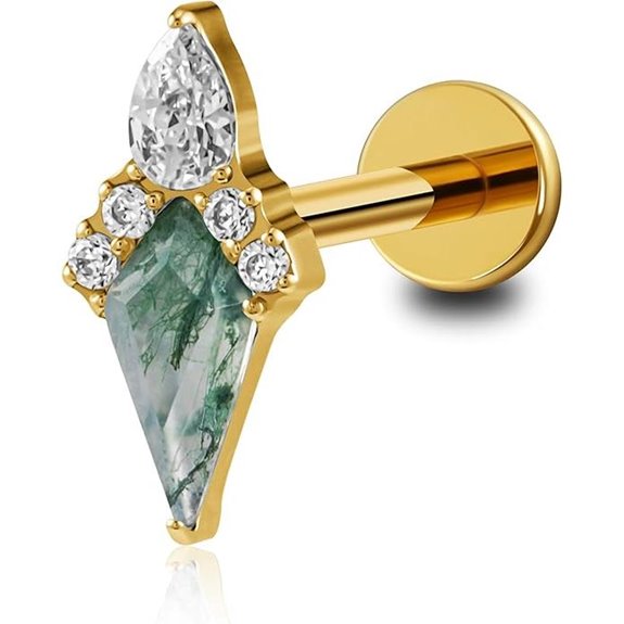 FINE4U Titanium Piercing Jewelry Stud for Cartilage