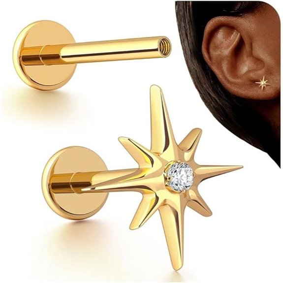 BodyBonita G23 Titanium Cartilage Stud Earrings