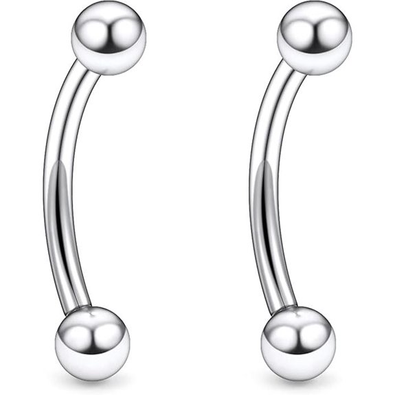 Ruifan Titanium Curved Barbell Piercing Jewelry (6mm-19mm)