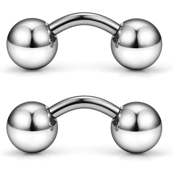 Ruifan Titanium Curved Barbell Piercing Stretching Kit