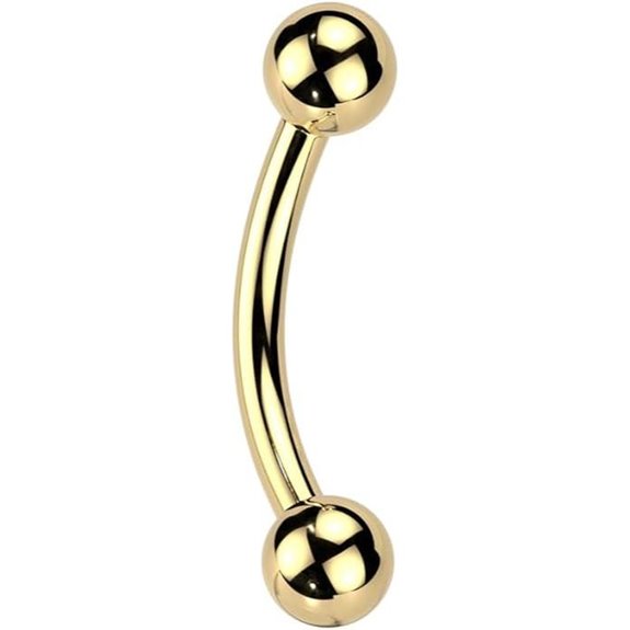 Pierced Owl Titanium Threadless Curved Barbell with Fixed Ball