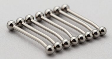 titanium curved eyebrow barbells