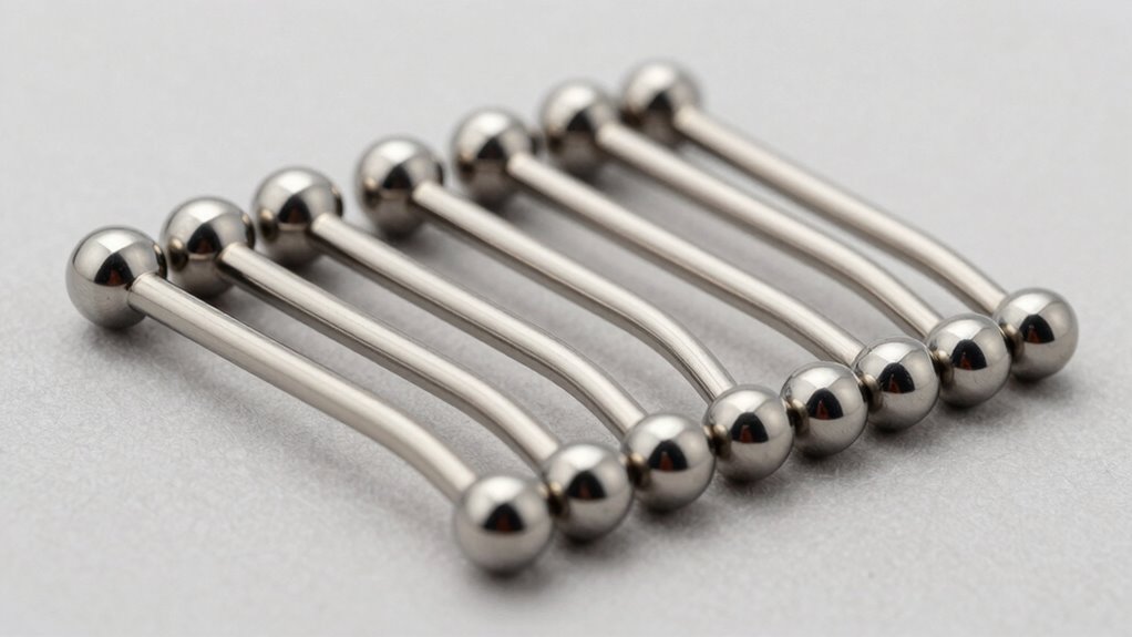titanium curved eyebrow barbells