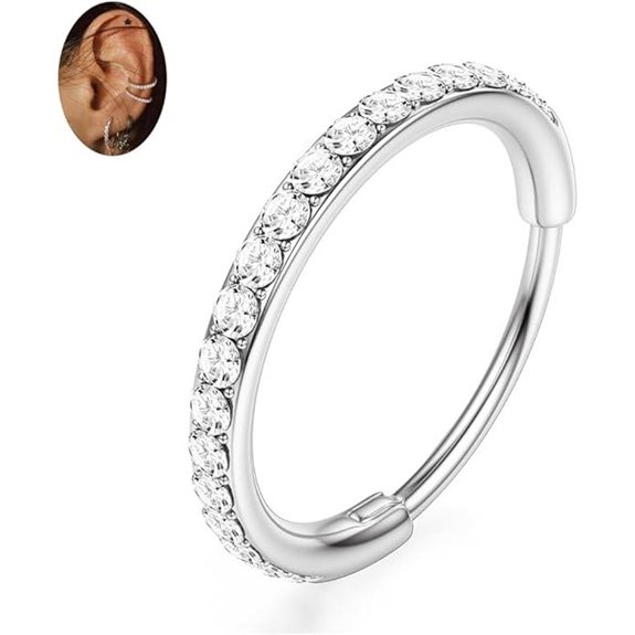 BodyBonita G23 Titanium CZ Nose Rings and Hoops