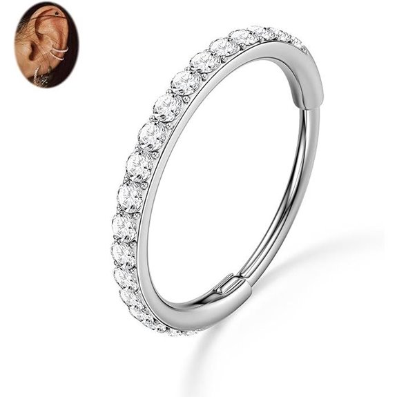 BodyBonita G23 Titanium CZ Nose Rings (20G-14G)