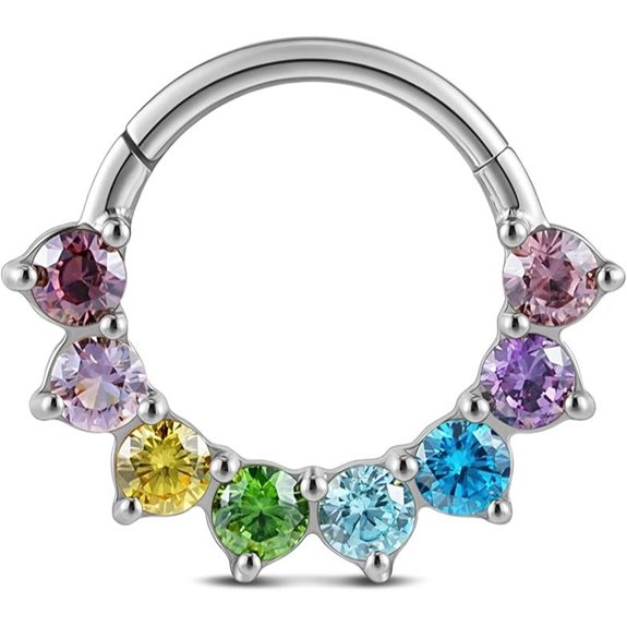 FINE4U Titanium Daith Piercing Jewelry (16G 8-10mm)