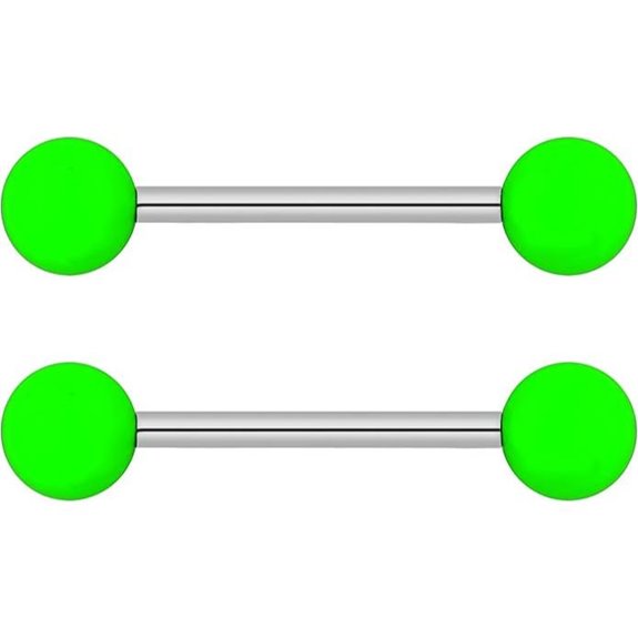 Forbidden Body Jewelry Titanium Double Ball Rings