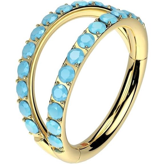 Pierced Owl Titanium Double Hoop Segment Clicker