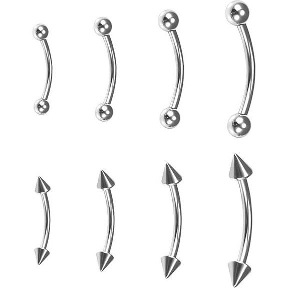 BLISI G23 Titanium Eyebrow Piercing Jewelry Set